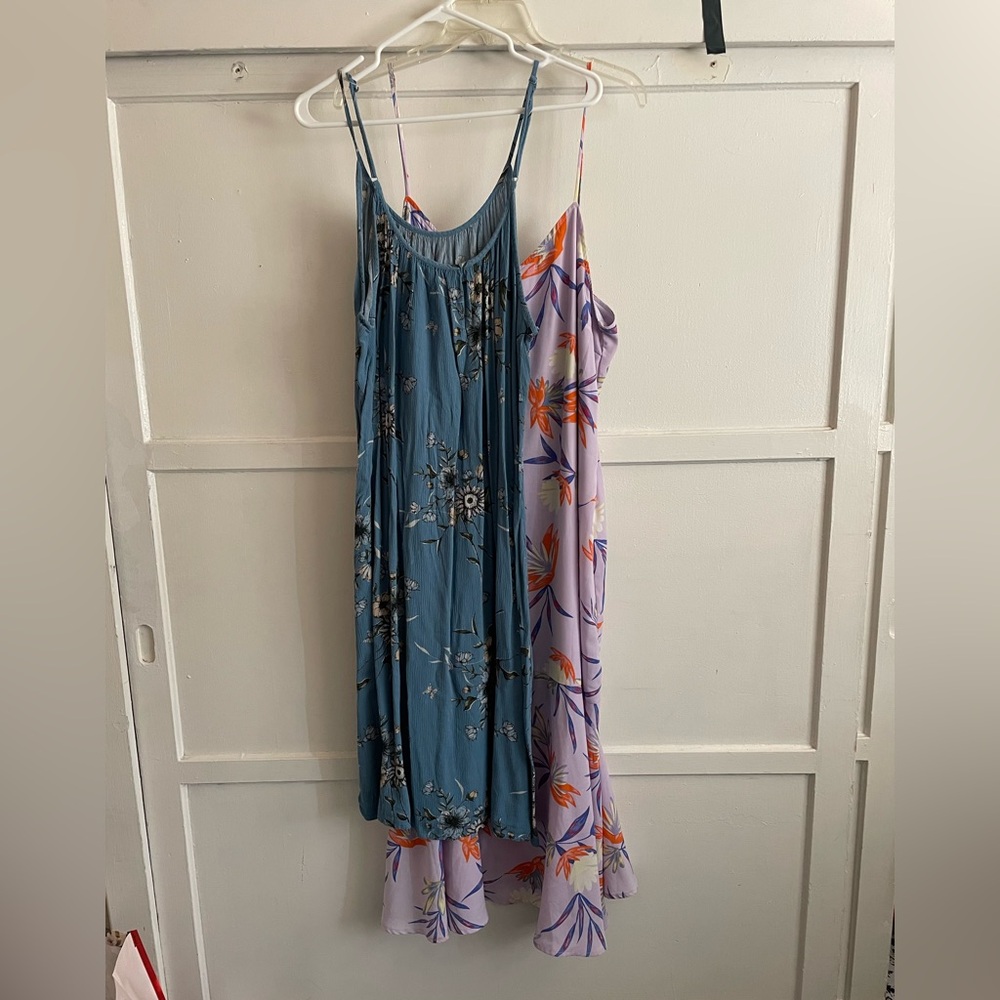Floral Maxi Dresses in Blue and Lavender